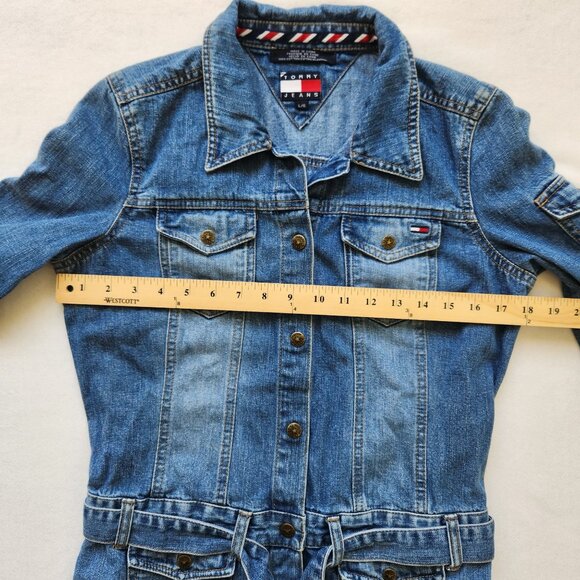 Tommy Jeans Hilfiger Denim Shirt Dress Retro 90's Y2K Business Casual Preppy - Picture 7 of 8